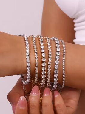 3mm Gold CZ Tennis Bracelet -Bracelet